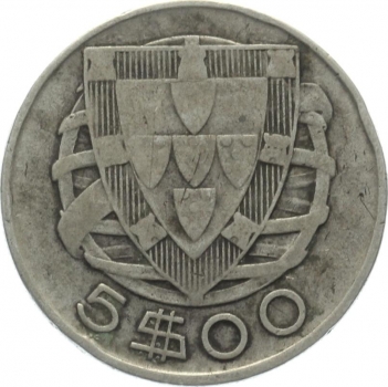 Portugal 5 Escudos 1934